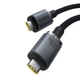 Кабель USB 3.2 Type-C - Type-C Baseus Crystal Shine Full-Featured (20Gbps, 100W, 4K@60HZ, 1.5m). Black - изображение 4