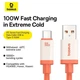 Кабель Type-C на USB Baseus 0℃ Series Fast Charging Data Cable (2m, 100W, 6A, 480 Mbps). Canyon Coral - зображення 8