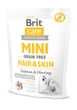 Корм Brit Care Grain Free Mini Hair & Skin сухой беззерновой для собак малых пород для улучшения состояния кожи и шерсти 0.4 кг - изображение 1