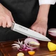 Набір ножів Kitchen of King з нержавіючої сталі 9 в 1 на підставці Чорний графіт KK-086 - зображення 3