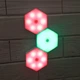Светильник ночник светодиодный модульный настенный с пультом RGB Set Of 3 набор 3 шт шестигранный Цветной - изображение 3