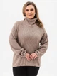 Свитер вязаный женский Garne Jeremiah 3042452 4XL-5XL Бежевый (GR2000003044719) - изображение 1
