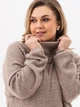 Свитер вязаный женский Garne Jeremiah 3042452 4XL-5XL Бежевый (GR2000003044719) - изображение 5