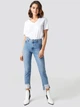 Джинсы Slim Fit женские NA-KD 1100-000288-0116 34 Синие (7325940558132) - изображение 5