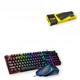 Игровой комплект клавиатура и мышь наушники коврик 4в1 Linmoni TF-400 Kit с RGB подсветкой для геймеров - изображение 2