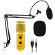 Студийный микрофон VGS M 800U PRO MIC конденсаторный для профессиональной записи голоса и стриминга с настольной стойкой и ветрозащитой 150х46х46 мм 316 г - изображение 1
