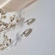 Серебряные сережки серьги с золотой пластиной Дорожка серебро 925 пробы золото 375 702 2.55г - изображение 4