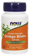Гінкго білоба Now Foods Ginkgo Biloba подвійна сила 120 мг, 50 вегетаріанських капсул (NOW-04682) - изображение 1