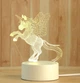 Ночник-светильник акриловый светодиодный 3D Единорог с USB питание 5 В. Белый - изображение 6