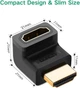 Адаптер перехідник кутовий HDMI-HDMI UGREEN HD112 HDMI 4K Adapter Male to Female (270°, 4K @ 60, HDMI 2.0). Black - зображення 2