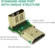 Адаптер переходник угловой HDMI-HDMI UGREEN HD112 HDMI 4K Adapter Male to Female (90°, 4K@60, HDMI 2.0). Black - изображение 5
