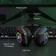 Геймерские игровые Bluetooth наушники Onikuma B100 с выдвижным микрофоном и LED подсветкой Black - изображение 12