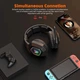 Геймерские игровые Bluetooth наушники Onikuma B100 с выдвижным микрофоном и LED подсветкой Black - изображение 14