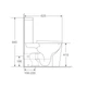 Унітаз-компакт безободковий з сидінням Soft Close Slim Duroplast Mixxus Premium Bevel-0401-T1 625x390x845mm Система змиву TORNADO 1.0 (MP6473) - изображение 4