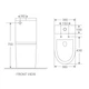 Унітаз-компакт безободковий з сидінням Soft Close Slim Duroplast Mixxus Premium Bevel-0401-T1 625x390x845mm Система змиву TORNADO 1.0 (MP6473) - изображение 5