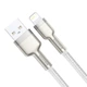 Дата кабель Baseus Cafule Series Metal USB to Lightning 2.4A (1m) (CALJK-A0) White - изображение 3