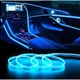 Світлодіодна неонова LED стрічка з USB для підсвічування салону авто 3м UFT LS6 Blue - зображення 5