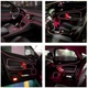 Світлодіодна неонова LED стрічка з USB для підсвічування салону авто 3м UFT LS6 Red - зображення 4