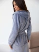 Халат женский махровый теплый с капюшоном зимний BARWA garments 0227/1 2XL Серо-голубой (2110002275998) - изображение 6