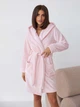 Халат женский махровый теплый с капюшоном зимний BARWA garments 0227 XL Светло-розовый (2110002274885) - изображение 5
