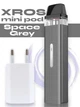 Pod система электронная сигарета Vaporesso XROS Mini Kit Space Grey под под электронка перезаправляемая многоразовая вапорессо иксрос мини вейп стартовый набор для вейпинга с картриджем 2 мл corex + зарядный блок ACG - изображение 1