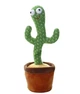 Танцюючий та співаючий кактус OPT-TOP Dancing Cactus на 120 пісень з підсвічуванням Зелений (1756374515) - зображення 1