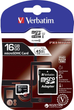 Карта памяти Verbatim Premium MicroSDHC 16GB Class 10 + SD-адаптер (44082) - изображение 3