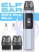 Многоразовая Pod система Elf Bar ElfX Pro 1200 mAh 3ml Blue + 2 картриджа 3 мл + зарядний блок ACG в комплекте до POD системы электронные сигареты для заправки до 45 Вт без жидкости - изображение 1
