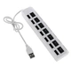 USB-хаб 7 портів білий - зображення 1