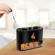 Лампа увлажнитель воздуха Aroma Diffuser 3в1 ультразвуковой с эффектом пламени со встроенными камнямии резервуаром для эфирного масла - изображение 4
