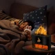 Лампа увлажнитель воздуха Aroma Diffuser 3в1 ультразвуковой с эффектом пламени со встроенными камнямии резервуаром для эфирного масла - изображение 8