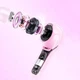 Беспроводные наушники TWS Ultrapods Pro с прозрачной RGB станцией-кейсом Pink - изображение 6