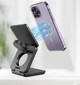 Розкладна магнітна док-станція Macsafe зарядний пристрій 3в1 для iPhone / Airpods / Apple Watch, білий (94644338) - зображення 5