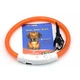 Светодиодный LED ошейник Lesko L-18 USB Orange S светящийся водоотталкивающий для собак и котов - изображение 4