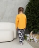 Піжама на дівчинку підлітка - штани в сніжинки - Family look мама/дочка Nicoletta 95234k 150-157 см Жовтий - изображение 4