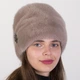 Женская норковая шапка Меховой Стиль Кубанка Камелия 54-60 Какао (076/B) - изображение 1