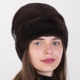 Шапка норковая Меховой Стиль Кубанка Камелия 54-60 Кофейный (076/K) - изображение 1