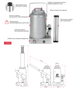 Домкрат "столбик" одноштоковый 50 т INTERTOOL GT0030 - изображение 2