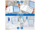 Подставка для электрической зубной щетки Oral B Braun и 4 насадок с синей гигиенической крышкой для электрощеток орал б держатель vitality io в ванну - изображение 3