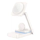 Бездротовий зарядний пристрій Hoco CQ10 Consuelo 3-in1 Milky White Hoco CQ10 Consuelo 3-in1 Milky White - зображення 1