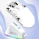 Игровая Мышка Беспроводная Attack Shark X11 22000 DPI PAW3311 с зарядной догстанцией RGB подсветкой Универсальная Белая - изображение 1