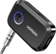 Адаптер Ugreen Bluetooth 5.3 Приемник Hi-Res 3.5мм minijack AUX-Type-C Кодеки AAC, SBC Стерео с Аккумулятором на 15 часов Два подключения одновременно Черный - изображение 1
