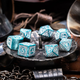 Zestaw kości Q-Workshop Viking Dice Kit Modern Mjolnir 7 elementów Szmaragdowe (5907699496501) - obraz 3