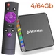 Смарт ТВ 4K HDR приставка H96 MAX W2 4/64Gb Amlogic S905W2 Android 11.0 Smart TV Box, налаштування Android TV у подарунок, YouTube та фільми без реклами - зображення 2