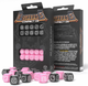 Zestaw kości Q-Workshop Fortress Compact D6 RPG Dice Kit Forteca 20 elementów Czarne i Różowe (5907699497416) - obraz 1