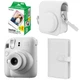Подарунковий набір камера миттєвого друку Fujifilm Instax Mini 12 Cray White/Чохол/Фотоальбом (108 фото)/Фотопапір (20 знімків) + Подарункове пакування - зображення 1