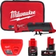 Аккумуляторная цанговая прямошлифмашина Milwaukee M12FDGS-422B FUEL (акум 2Ач, акум. 4Ач, зарядное устройство) (4933471436) - изображение 1