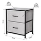 Комод побутовий LUMINARIA PERFECT GRAY 2B (органайзер для зберігання речей та одягу) - зображення 3