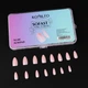 М'які форми Komilfo SoFast Nail Forms Nude Almond для швидкого нарощування 300 шт - изображение 2