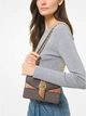 Женская сумка Michael Kors Greenwich Small Color-Block Logo and Saffiano Leather Crossbody Bag (коричневая лого) - изображение 4